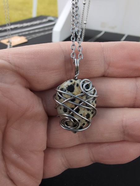 Artisan crafted necklace display