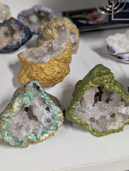 Hand-painted decorative rock art